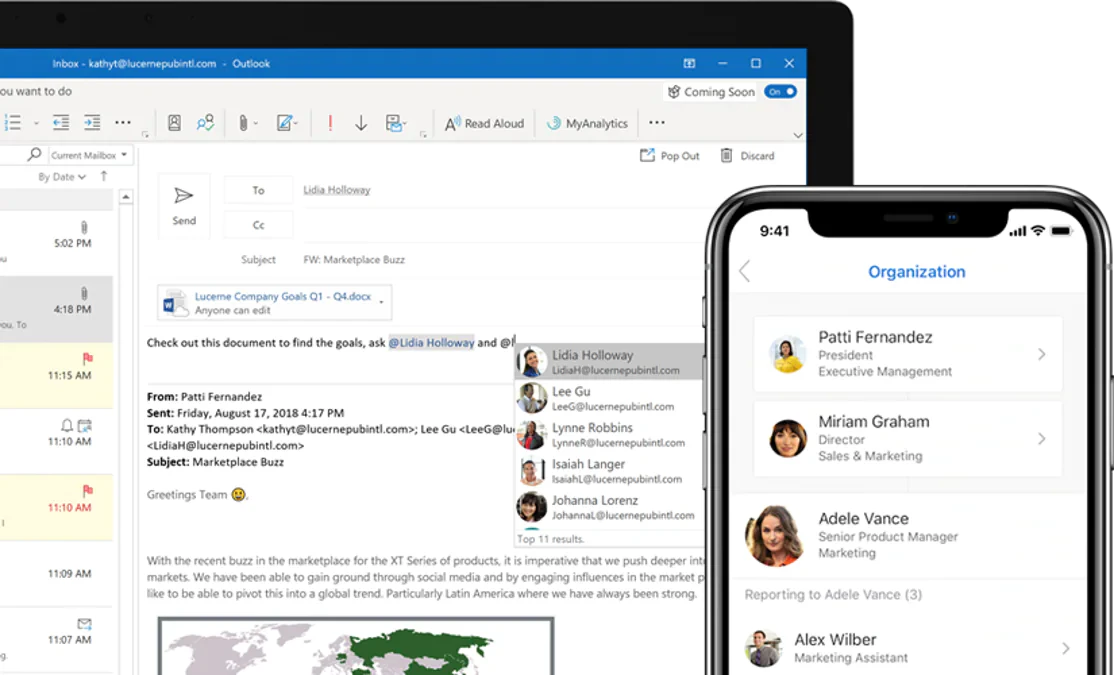 screenshot of Microsoft Outlook